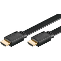 HDMI Flat Kabel - 1m (Svart)