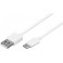 USB-C Kabel 0,1m (USB-C/USB-A) Hvit - Goobay