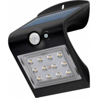 LED Solcelle vegglampe med sensor (1,5W) Svart - Goobay