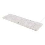 USB Tastatur (vanntett silikon) Hvit - Deltaco