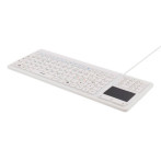 USB Tastatur m/touchpad (Vanntett) Hvit - Deltaco