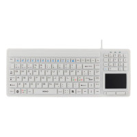 USB Tastatur m/touchpad (Vanntett) Hvit - Deltaco