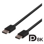 DisplayPort kabel 8K - 2m (Svart) Deltaco