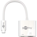 USB-C til HDMI Adapter 4K (1xHDMI+1xUSB-C) Hvit - Goobay