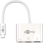 USB-C Dock (HDMI+USB-C+USB-A 3.0) Hvit - Goobay
