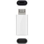 USB-C hun til Micro USB han Adapter (Kompakt) Hvit - Goobay