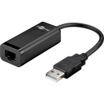 USB 2.0 nettverkskort (10/100Mbps) Svart - Goobay