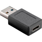 USB-C Adapter (USB-C Hun/USB-A Han) Svart - Goobay