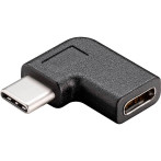 USB-C Vinkel Adapter (USB-C Han/Hun) Svart - Goobay