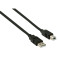 USB kabel (A han/B han) - 0,5m (Svart)