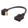 HDMI adapter m/ned vinkel 0,2m (Han/Hun) Deltaco