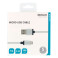 Micro USB Kabel 2,4A - 1m (USB-A/USB Micro-B) Sølv