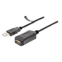 USB forlenger kabel - 5m (Aktiv) Svart - Nedis