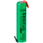 1x AA batteri m/loddeflik NiMH (2100mAh) Tecxus