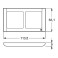 LK Fuga Soft 63 design ramme (2x1 Modul horisontalt) Hvit