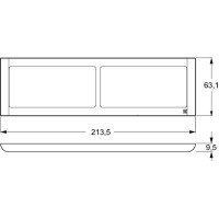 LK Fuga Soft 63 design ramme (2x2 Modul horisontalt) Hvit