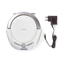 Boombox 9W m/Bluetooth (CD+FM+USB) Hvit - Nedis