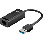 USB 3.0 nettverkskort (10/100/1000Mbps) Svart - Goobay