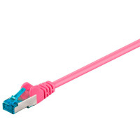Nettverkskabel Cat6a S-FTP - 0,25m (Pink) Goobay
