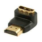 HDMI adapter m/vinkel (Han/Hun) Gull - Nedis