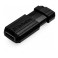 USB 2.0 Minnepenn (128GB) Svart - Verbatim PinStripe