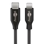 USB-C til Lightning kabel 0,5m (MFi) Svart - Goobay