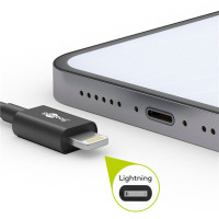 USB-C til Lightning kabel 2m (MFi) Svart - Goobay
