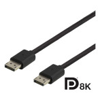 DisplayPort kabel 8K - 1,5m (Svart) Deltaco