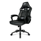 L33T Extreme Gamer stol (nakkestøtte) PU lær - Svart