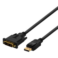 DisplayPort til DVI kabel - 2m (Full HD) Svart - Deltaco