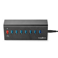 USB 3.0 Hub m/Quick Charge (8xUSB-A) Svart - Nedis
