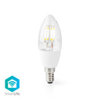 Nedis WiFi Kerte LED filamentpære E14 - 5W (40W) Hvit
