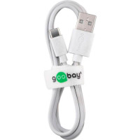 USB-C Lader m/kabel 5W (1xUSB-A) Hvit - Goobay