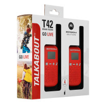 Motorola Talkabout T42 Walkie Talkie - 2-Pack (4 km) Rød