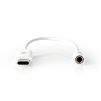 USB-C til minijack adapter (USB-C/3,5mm) Nedis - Hvit