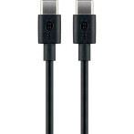 USB-C Kabel 15W - 0,5m (USB-C/USB-C) Svart - Goobay
