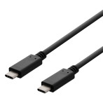 USB-C Kabel 15W - 1m (USB-C/USB-C) Svart - Deltaco