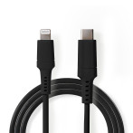 USB-C til Lightning kabel 1m - 60W (MFi) Svart - Nedis