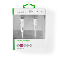 USB-C til Lightning kabel 1m - 60W (MFi) Hvit - Nedis
