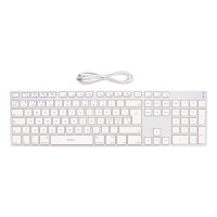 Bluetooth-tastatur (oppladbart) sølv - Deltaco