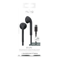 In-ear Hodetelefoner m/USB-C (mikrofon) Svart - Puro