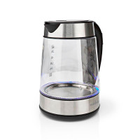 Vannkoker 1,7 liter (m/dreiebund) Glass - Nedis