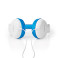 Barnehodetelefoner m/begrenset lyd (82 dB) Blå - Nedis