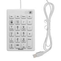 Vanntett numerisk tastatur (USB) Hvit - Deltaco