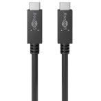 USB-C Kabel 100W - 0,5m (USB-C/USB-C) Svart - Goobay