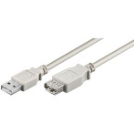 USB Forlenger kabel - 1,8m (Grå)