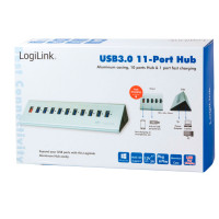 USB 3.0 Hub (10xUSB-A+1x 2.1A Fast Charge) Logilink