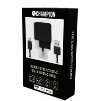 USB-C Lader m/kabel 12W (1x USB-A) Champion