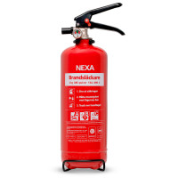 Brannslukker 2kg - 13A (pulverslukker) Rød - Nexa