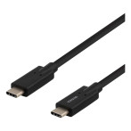 USB-C Kabel 25W - 2m (USB-C/USB-C) Svart - Deltaco